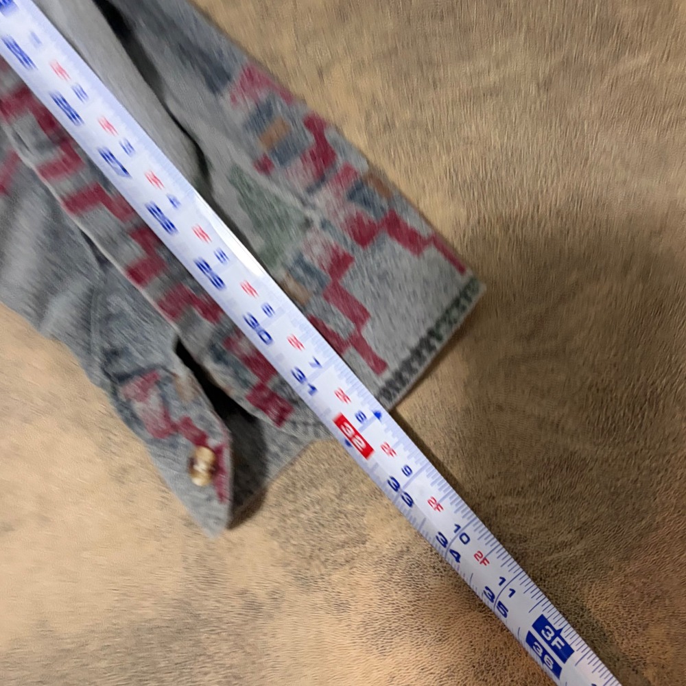 Cabela's Shirt Mens XLT Blue Fade Southwestern Aztec Chamois Flannel Made in USA - Picture 11 of 12